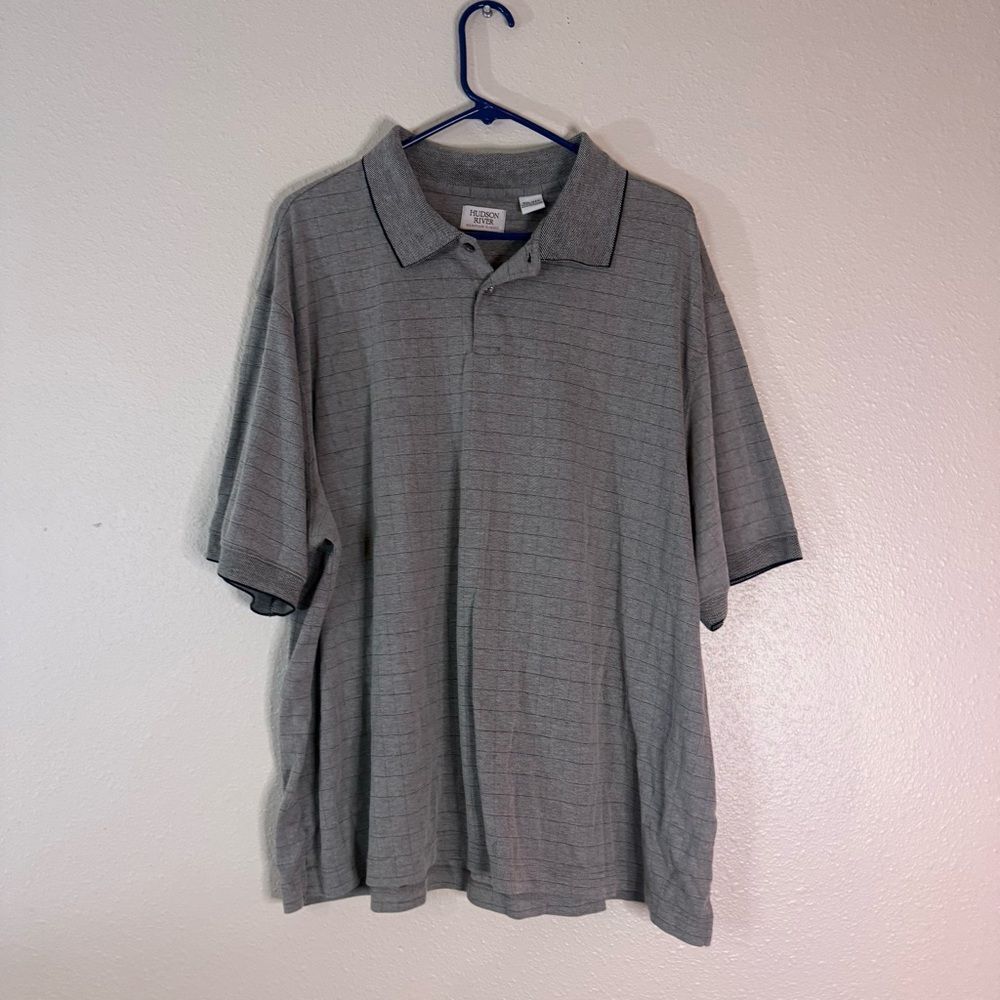 Hudson Jeans Gray Polo Shirt XXL